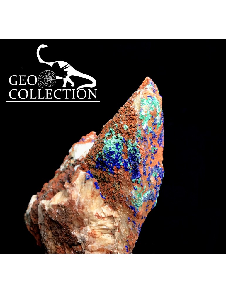 Minerale Di Rame Blu Profondo Verde Dei Cristalli Dell'azzurrite E Della Malachite Immagine