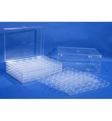 SB030 - Transparent box with 2 compartment trays