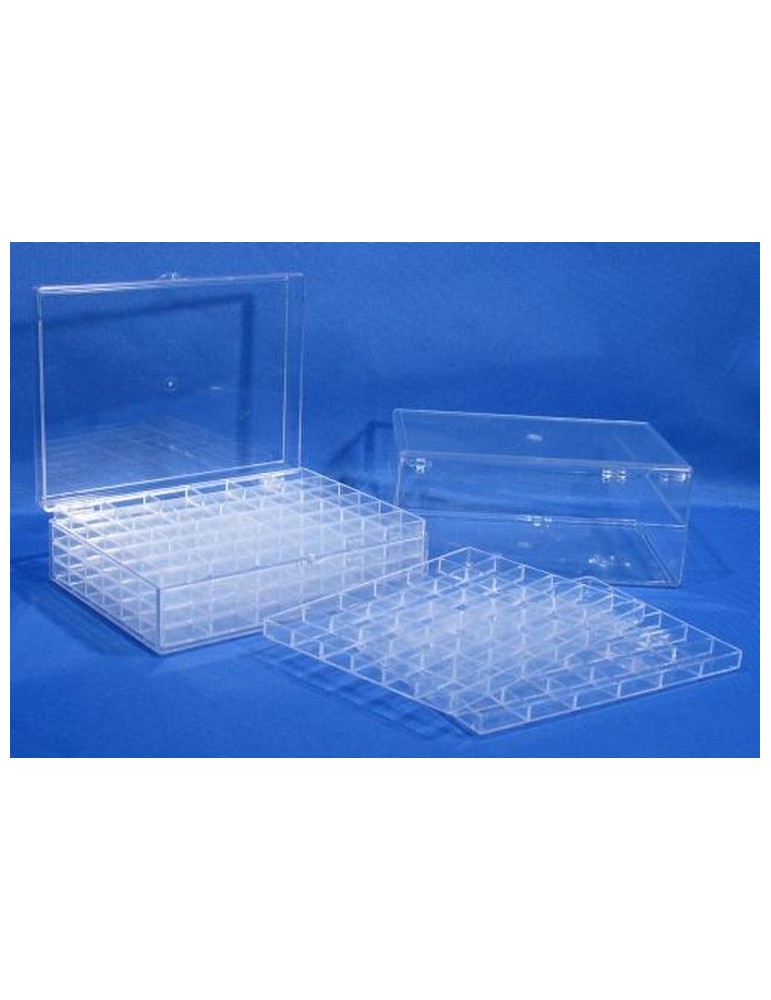 SB030 - Transparent box with 2 compartment trays