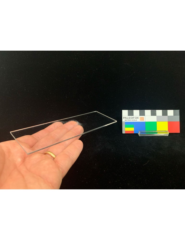 BA019 - Rectangular transparent acrylic base 150x50x2 mm