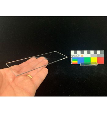 BA019 - Rectangular transparent acrylic base 150x50x2 mm