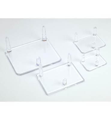 SP043 Supporto a 3 piedi per vetrina in plexiglass 25 x 63 x 50 mm