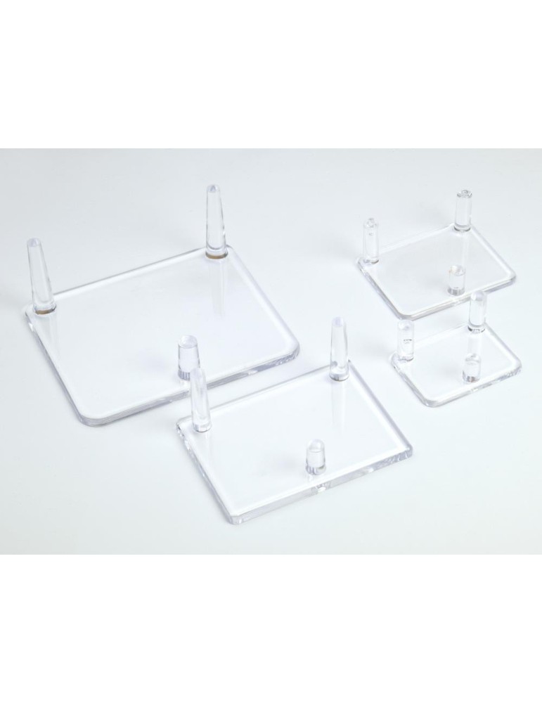 SP043 Supporto a 3 piedi per vetrina in plexiglass  25 x 63 x 50 mm
