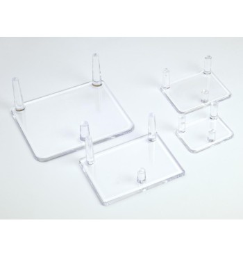 SP043 Supporto a 3 piedi per vetrina in plexiglass  25 x 63 x 50 mm