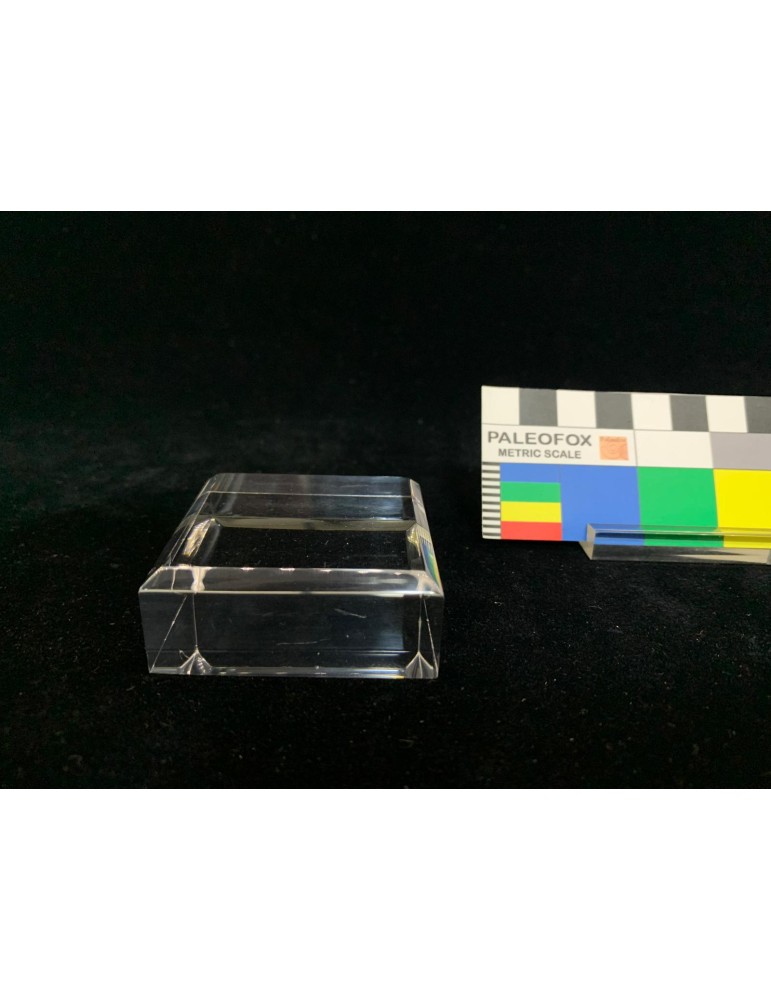BAA005 - Base acrilico trasparente rettangolare con bordi angolati 50x50x20 mm
