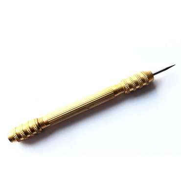 Double-sided brass pin vise incl. 4 collets