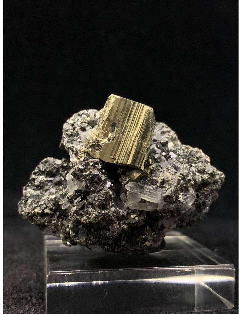 Pyrite and Quartz with Sphalerite - Madan, Bulgaria
