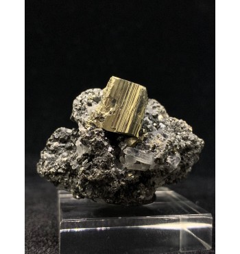 Pirite e quarzo con sfalerite - Madan, Bulgaria