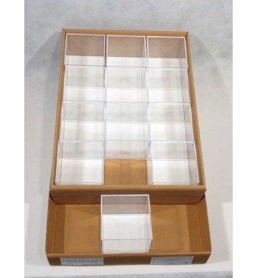 BB034 - Transparent box white base 84x84x43 mm.