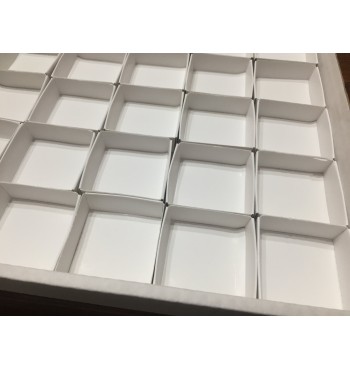 CT050 scatola di cartoncino automontante bianco lucido mm 50x50x10