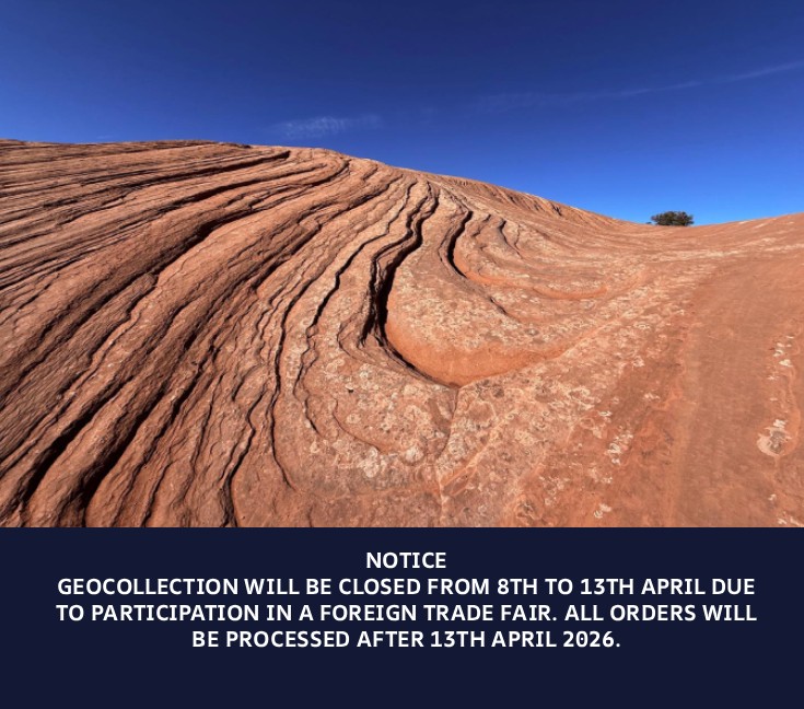 NOTICE GEOCOLLECTION WILL BE CLOSED FROM 8TH TO 13TH APRIL DUE TO PARTICIPATION IN A FOREIGN TRADE FAIR. ALL ORDERS WILL BE PROCESSED AFTER 13TH APRIL 2026.